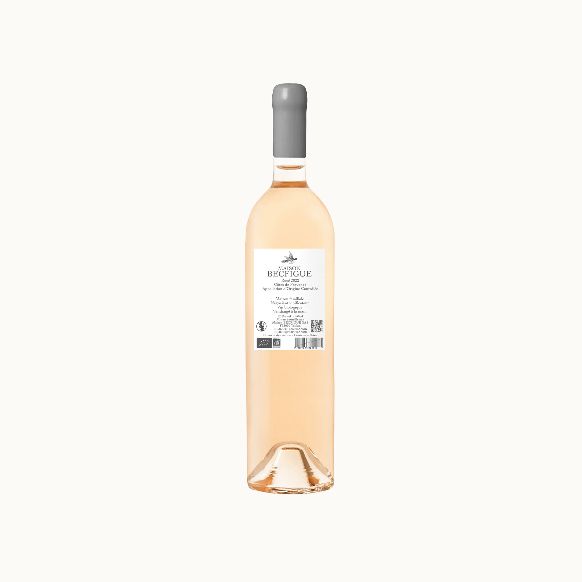 Rosé cuvée spéciale étiquette Maison Becfigue