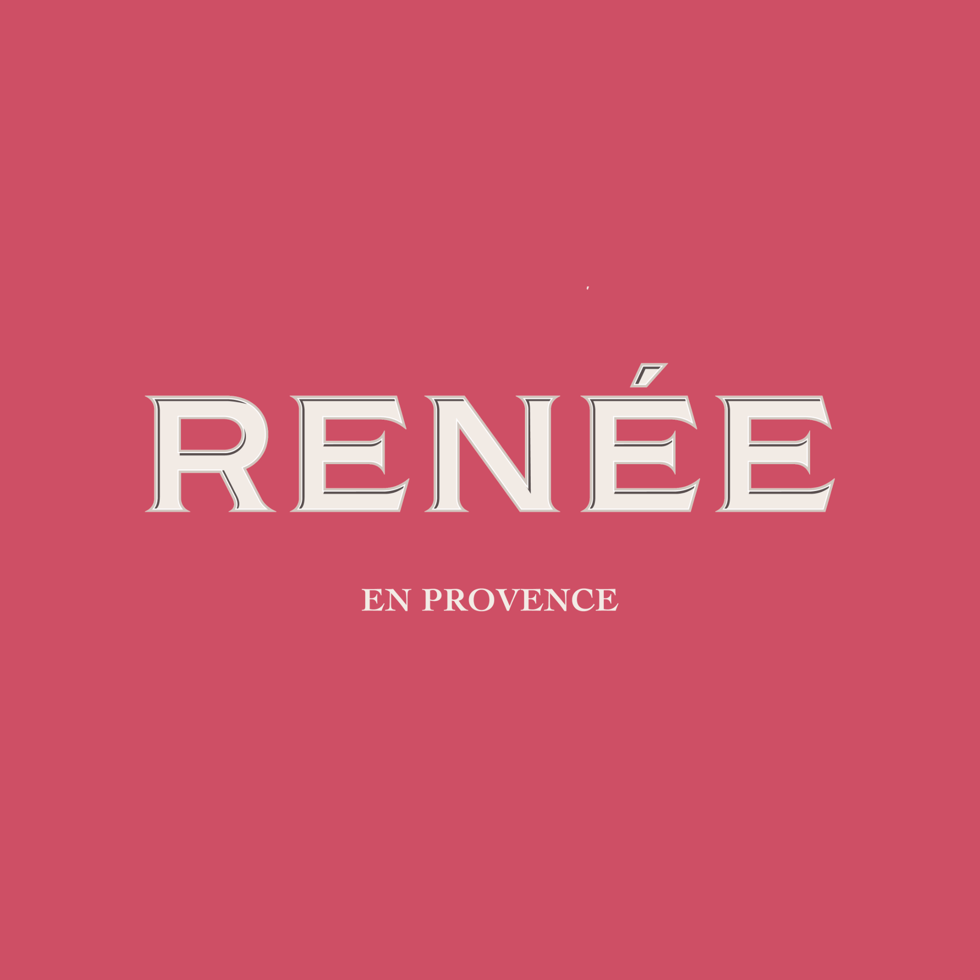 Logo fond rose Renée en provence